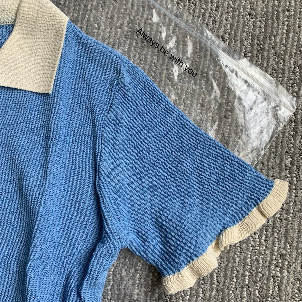 YUPPE Crop Short Sleeve Polo Knit - Picture 6 of 7